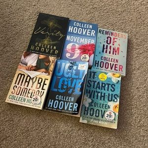 6 Colleen Hoover books.